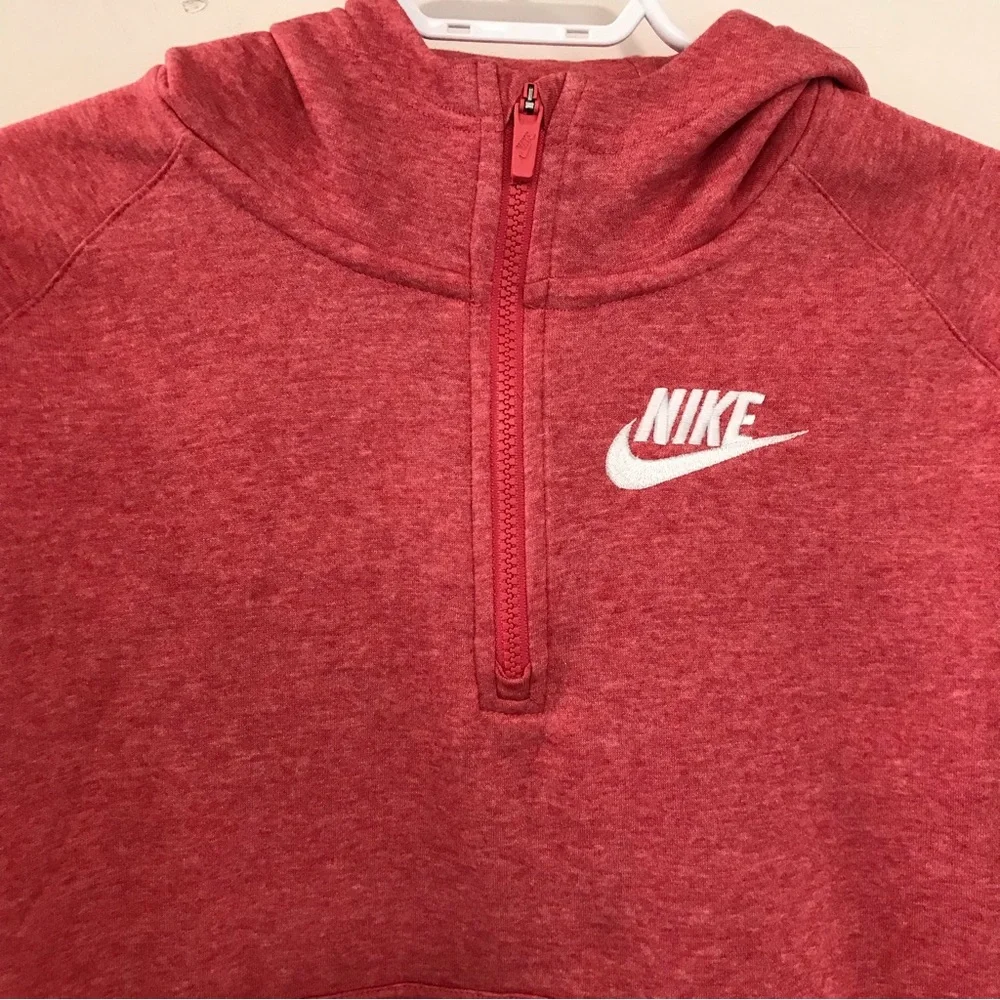 Nike Pink Pullover Half Zip Hooded Poncho - Picture 4 of 9